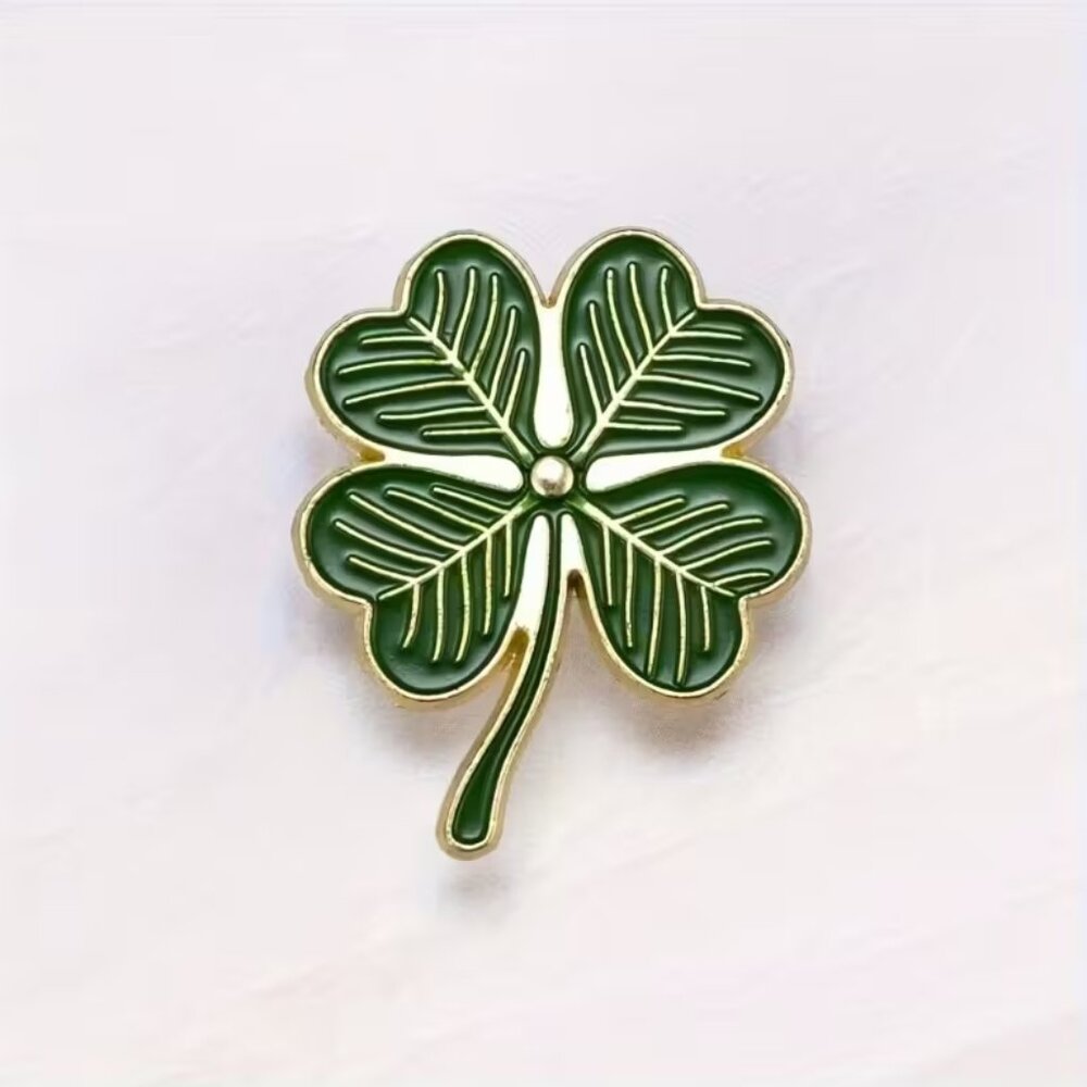 Lucky Four Leaf Clover Enamel Pin